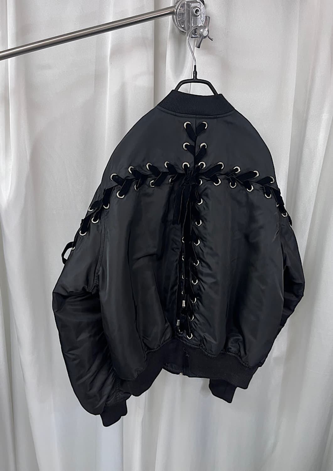 EGOIST ribbon race up MA-1 상품이미지1