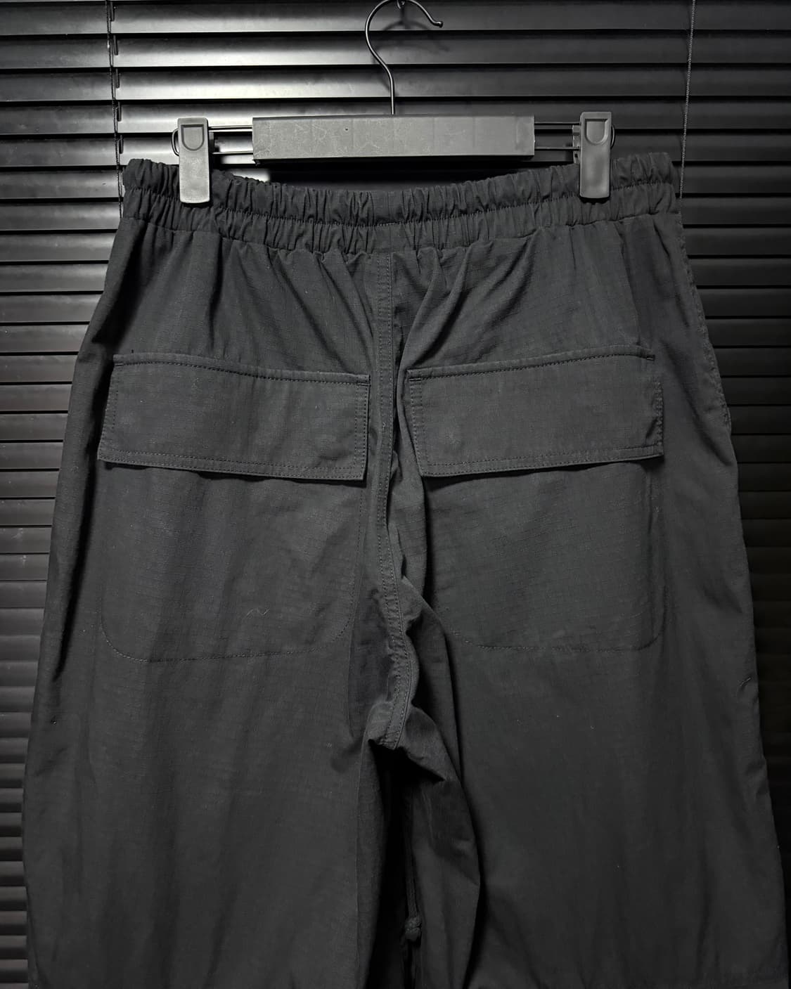 ETCE 더블니 라운지 카고 파라슈트 블랙 와이드 나일론 워크 팬츠 M 상품이미지7