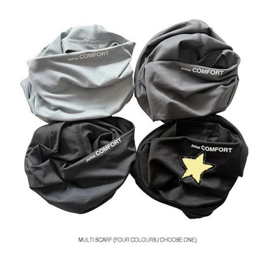 지초이 컴포트 증정용 멀티 스카프 블랙 상품이미지1