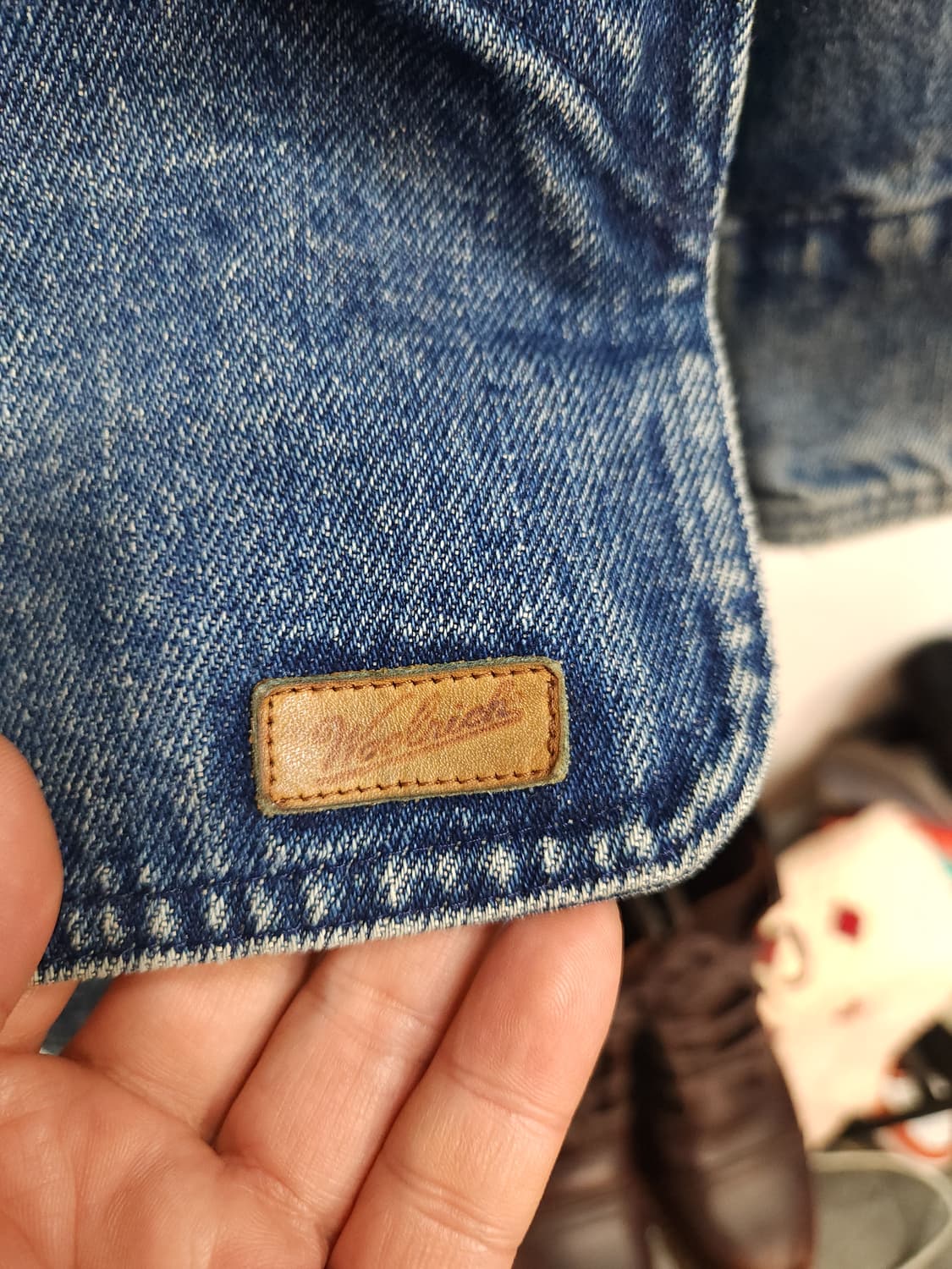 울리치 90s 데님 커버롤 자켓 울 블랭킷 안감
​
 상품이미지4