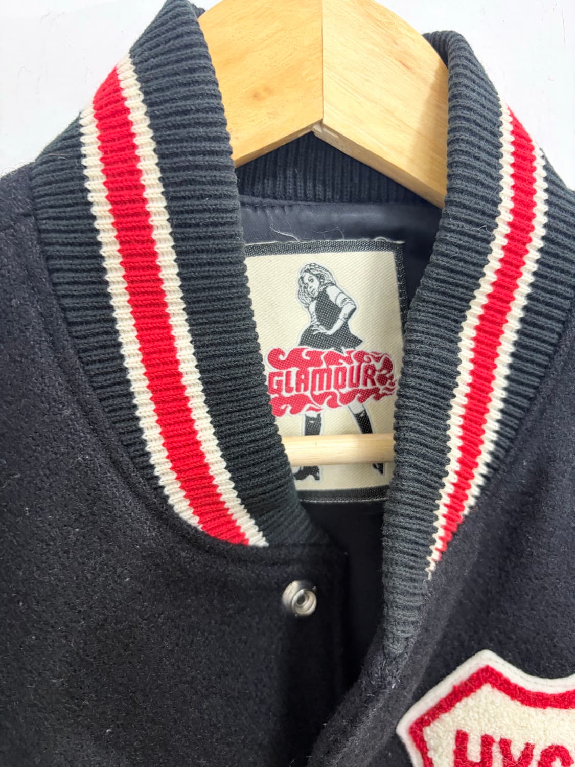 90s 히스테릭 글래머 Kinky 666 울 바시티 자켓 상품이미지6