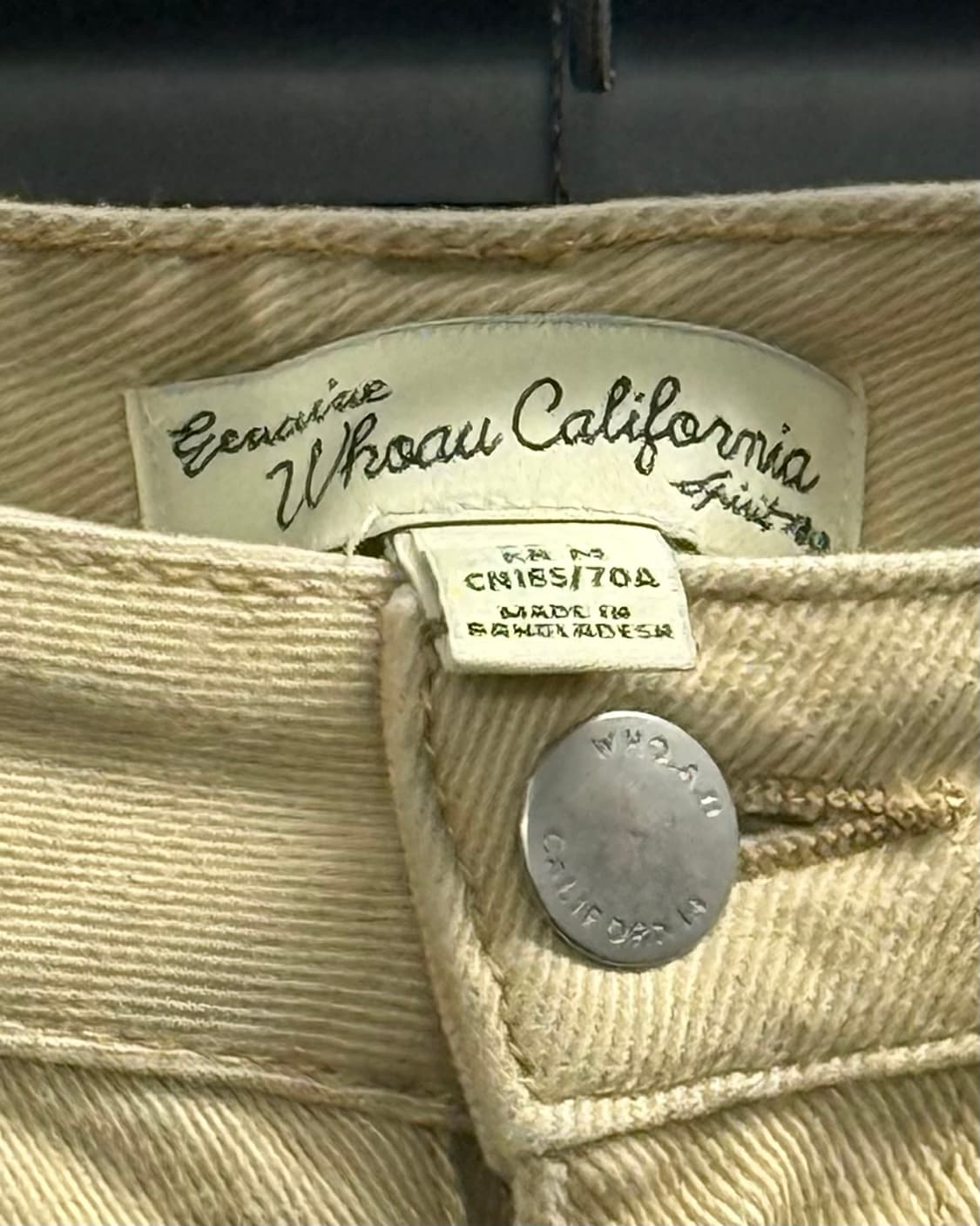 후아유 캘리포니아 워크 팬츠 바지 와이드 베이지 데님 M 29 치노 일자 상품이미지5