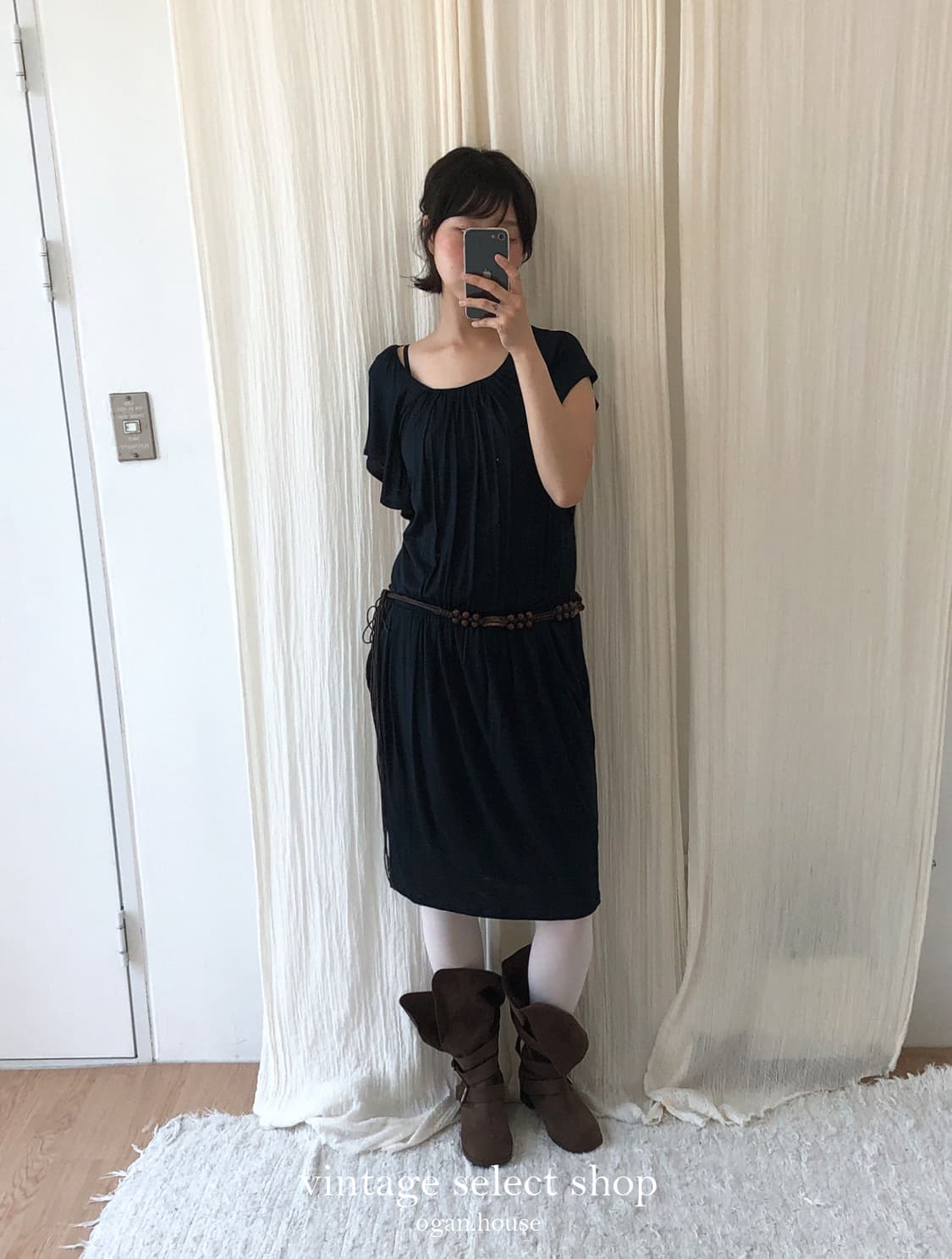 vintage draped pocket layerd ops 상품이미지3