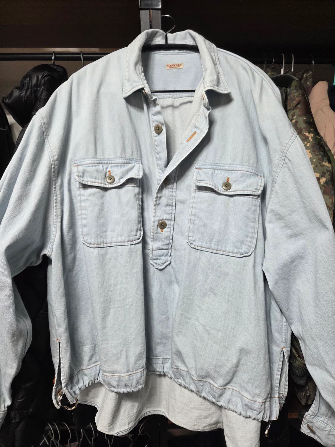 캐피탈 8온즈 데님셔츠 아노락 판매 합니다 상품이미지2