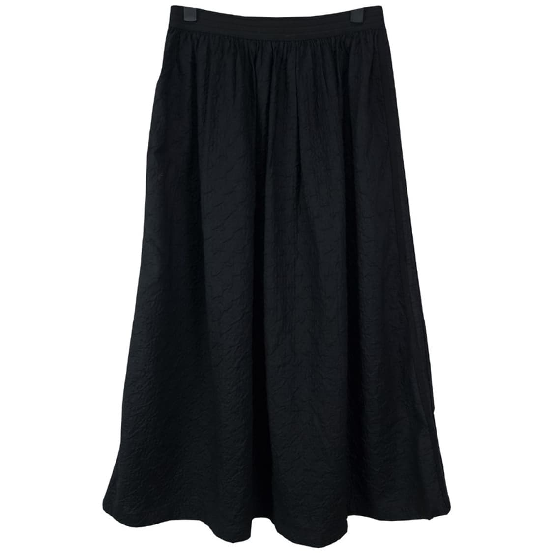 [더일마] 주릉 가공 집업 롱스커트 블랙 M18709 상품이미지3