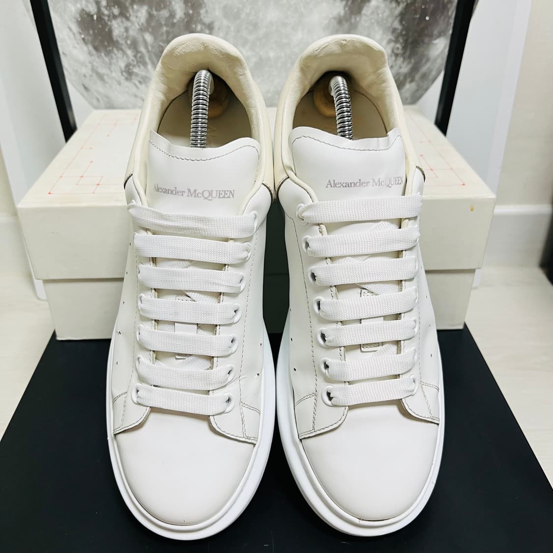 정품 43) 알렉산더 맥퀸 베이지탭 오버솔 스니커즈 275~280 상품이미지3