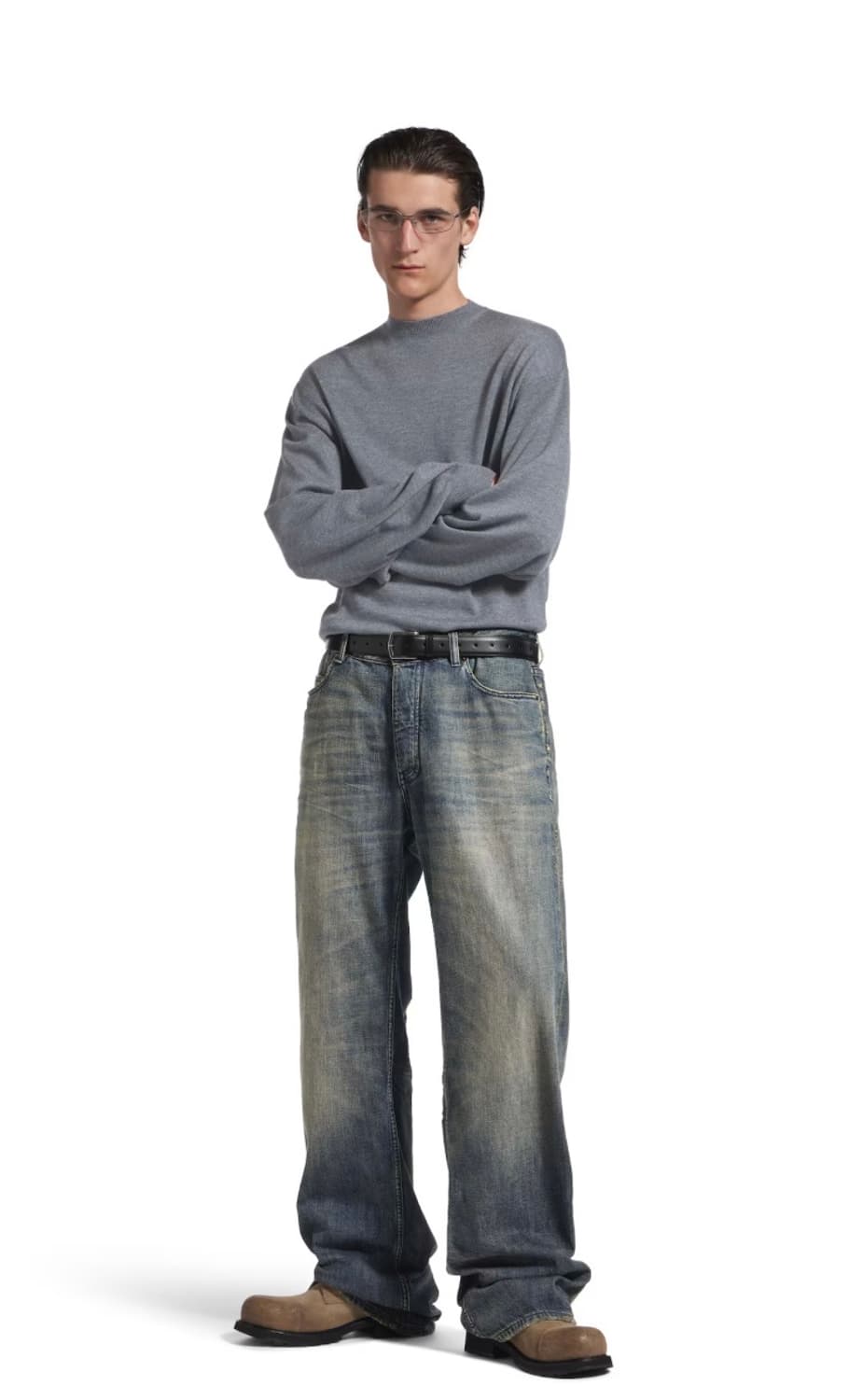 발렌시아가 가드로브 니트 그레이 상품이미지1