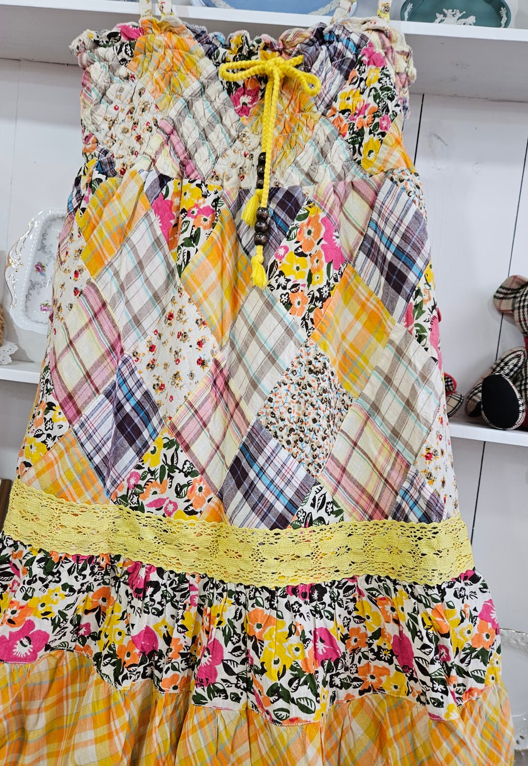 패치워크 원피스 상품이미지3