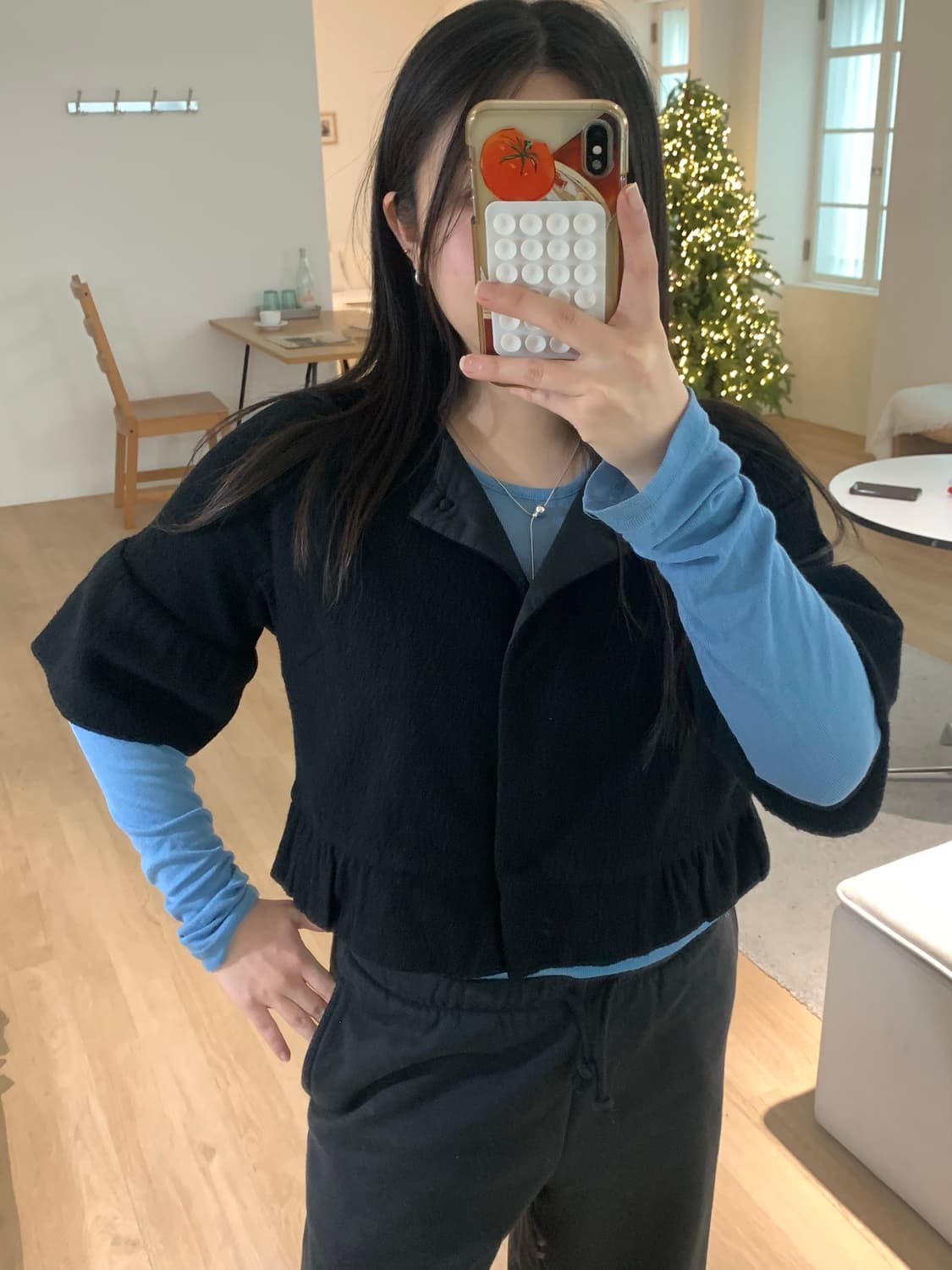 Black puff sleeve JK 상품이미지6