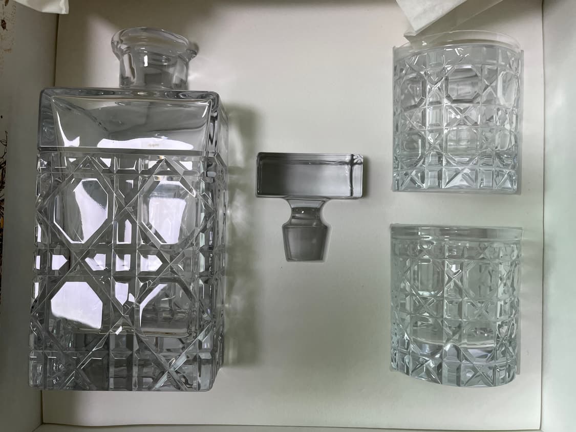 디올 위스키 디캔터 & 유리잔 세트 새제품 상품이미지1