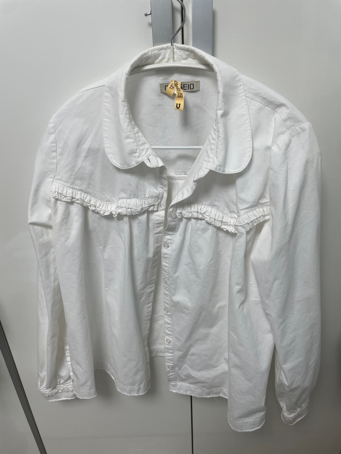 코이세이오 러프 컷 프릴 셔츠 아이보리 상품이미지2