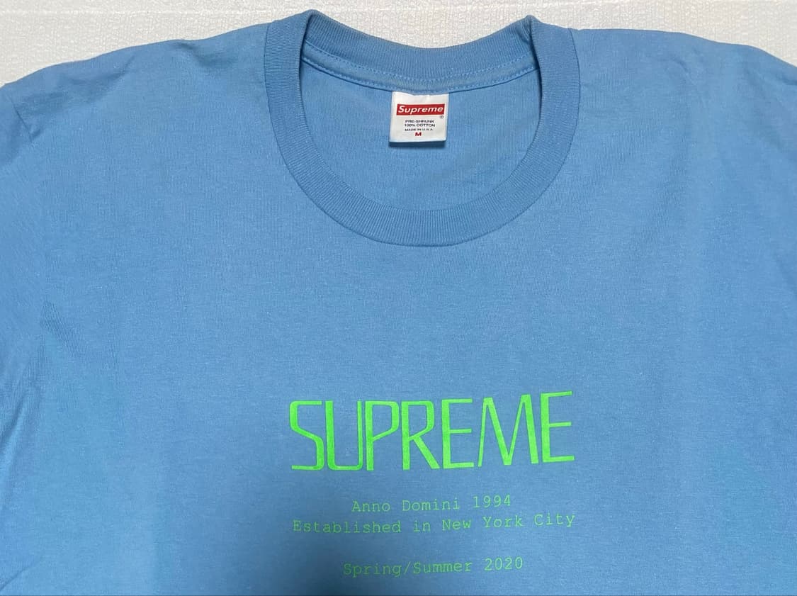 (M)슈프림 20SS Anno Domini Tee 라이트블루 상품이미지3