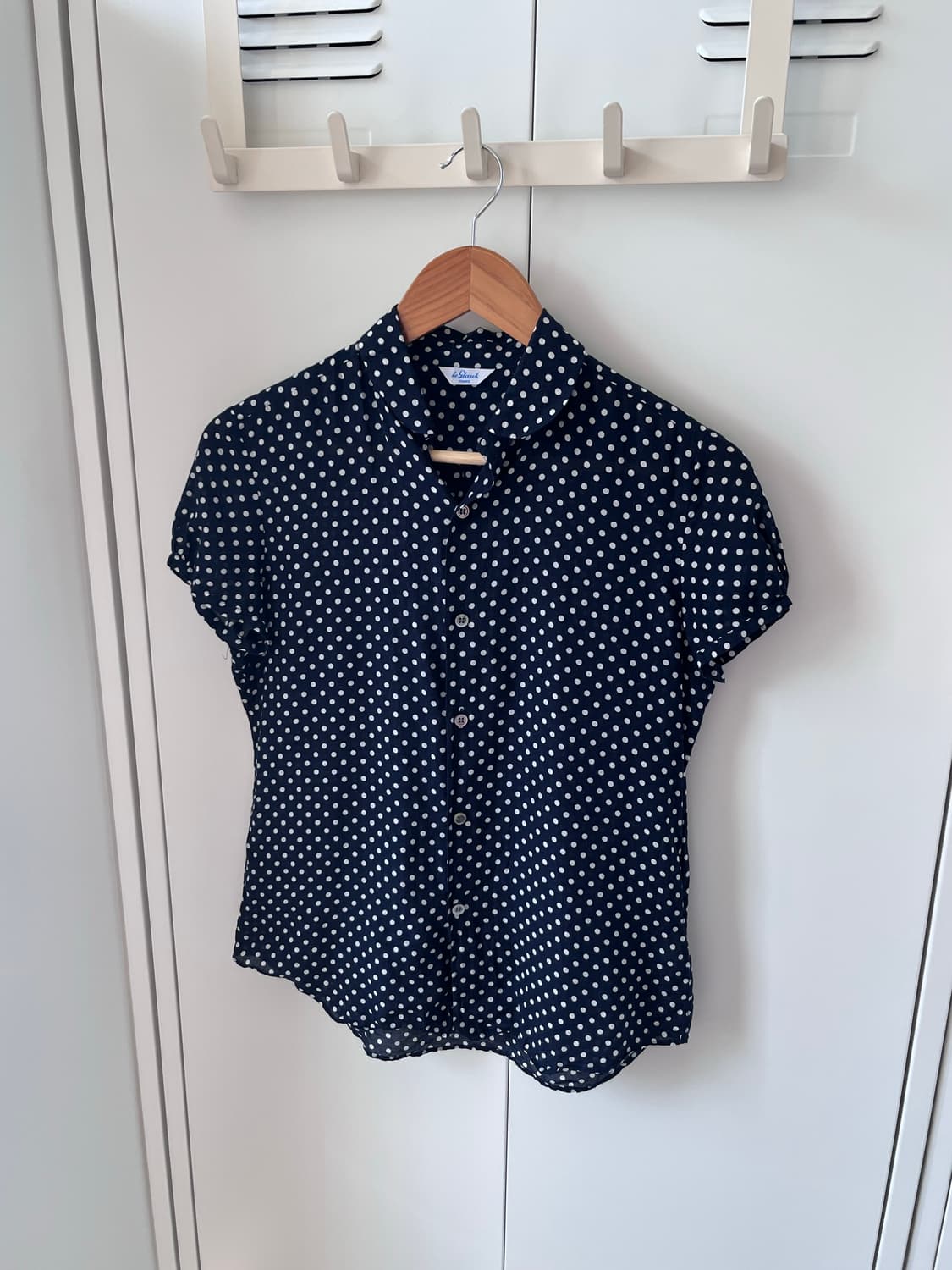 Leglarik France 도트 캡소매 블라우스 상품이미지1