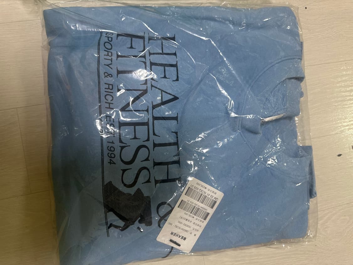 [3] 스포티앤리치 헬스 앤 피트니스 맨투맨 스카이블루 상품이미지5