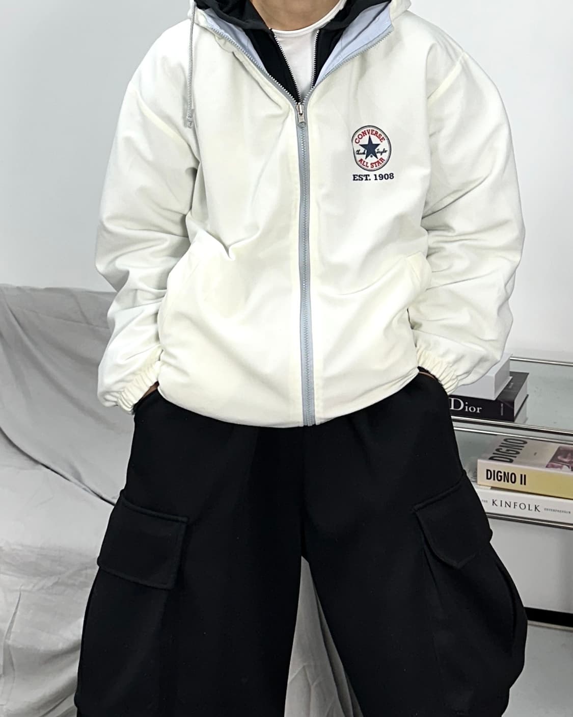 컨버스 올드스쿨 리버시블 집업 자켓 상품이미지1