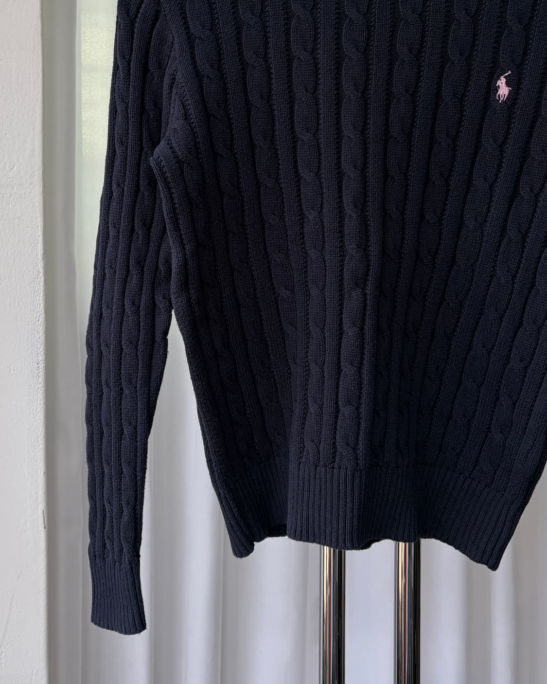 [XS]폴로 랄프로렌 걸즈 꽈배기 케이블 니트 navy 상품이미지5