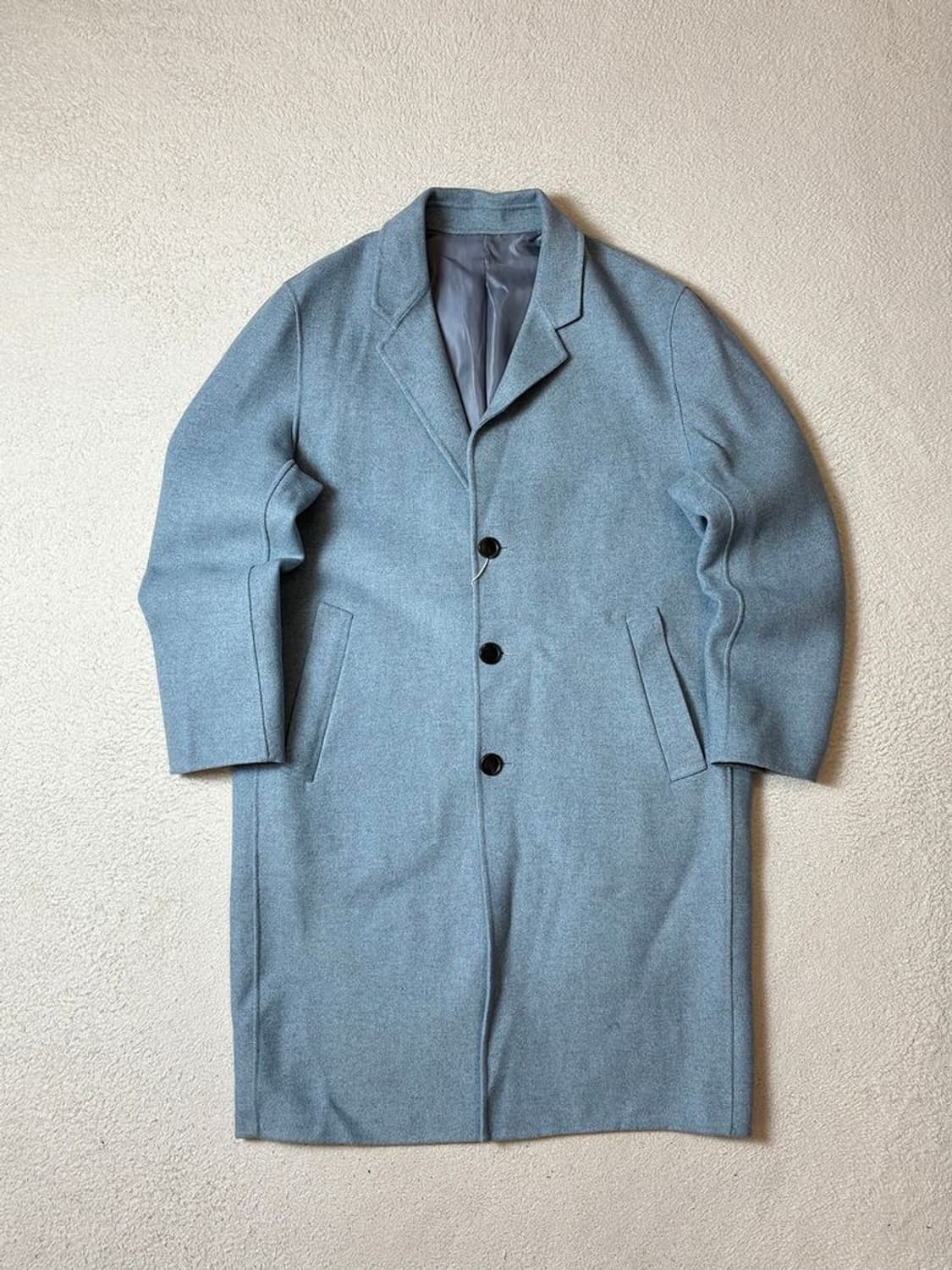 솔리드옴므 스카이블루 세미오버핏 핸드메이드 코트 PN7969 상품이미지1