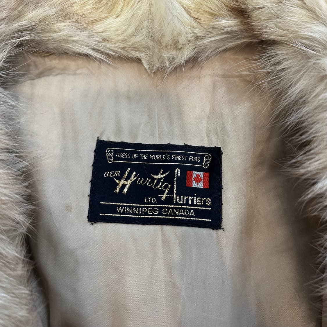 캐나다 빈티지 베이지 사가폭스 퍼자켓M 상품이미지4