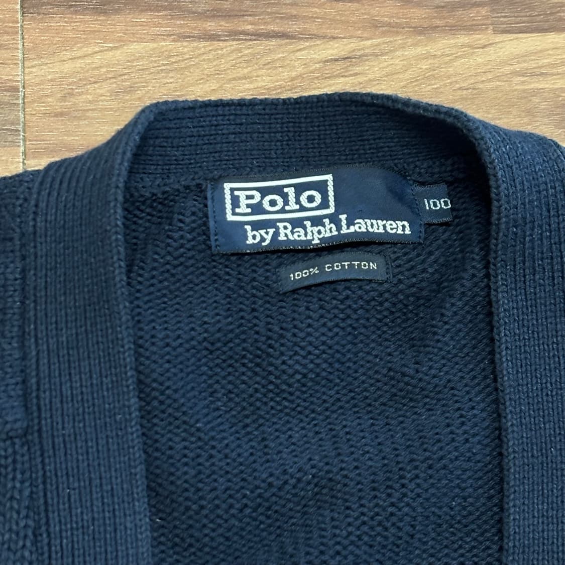 90s 일경물산 폴로 랄프로렌 코튼 네이비 가디건 자켓 상품이미지2