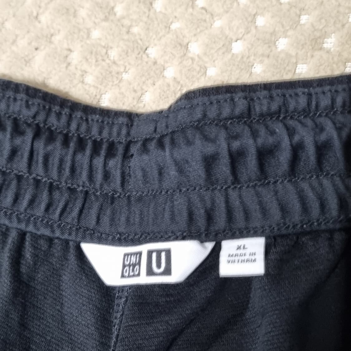 (XL) 유니클로 U 블랙 와이드 테이퍼드 팬츠 상품이미지4