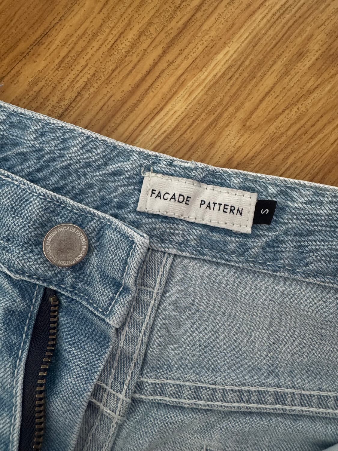 파사드패턴 스트레이트 데님 S 상품이미지2