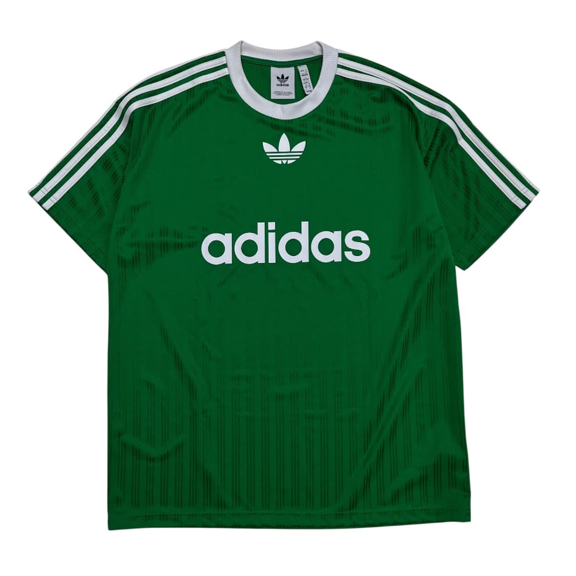 아디다스 센터프린팅 화이트라인 그린 새틴 싸커티 L ( 현재 크림 입찰가 상품이미지2