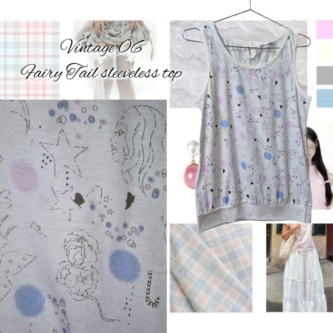 Vintage 06 Fairy Tail sleeveless top 상품이미지1