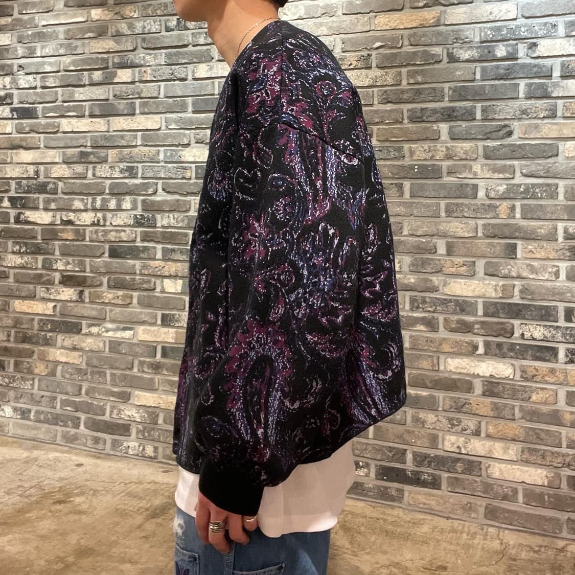 하레 페이즐리 패턴 가디건 상품이미지2
