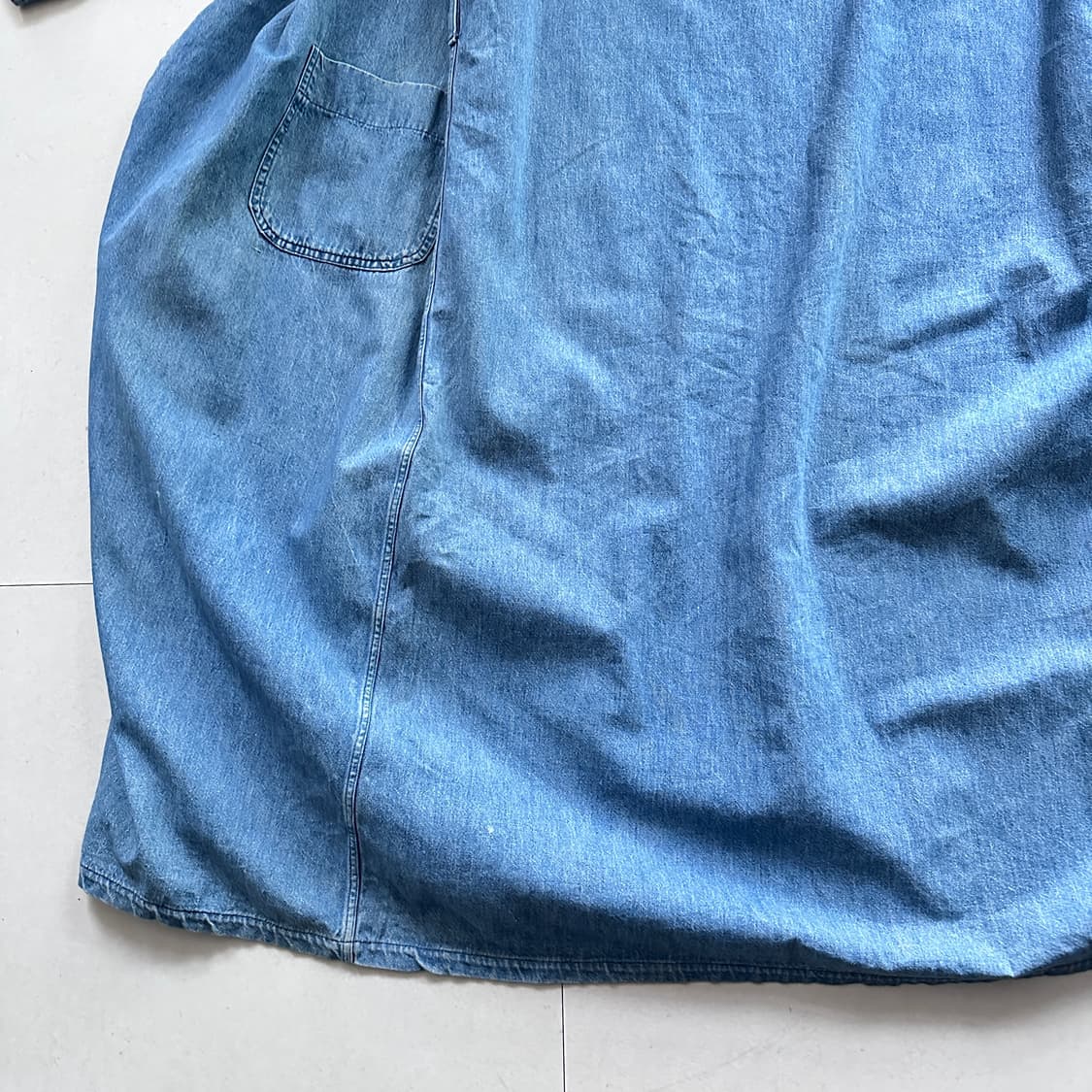 80s 폴로 랄프로렌 미국산 데님 로브 코트 L MADE IN USA 상품이미지10