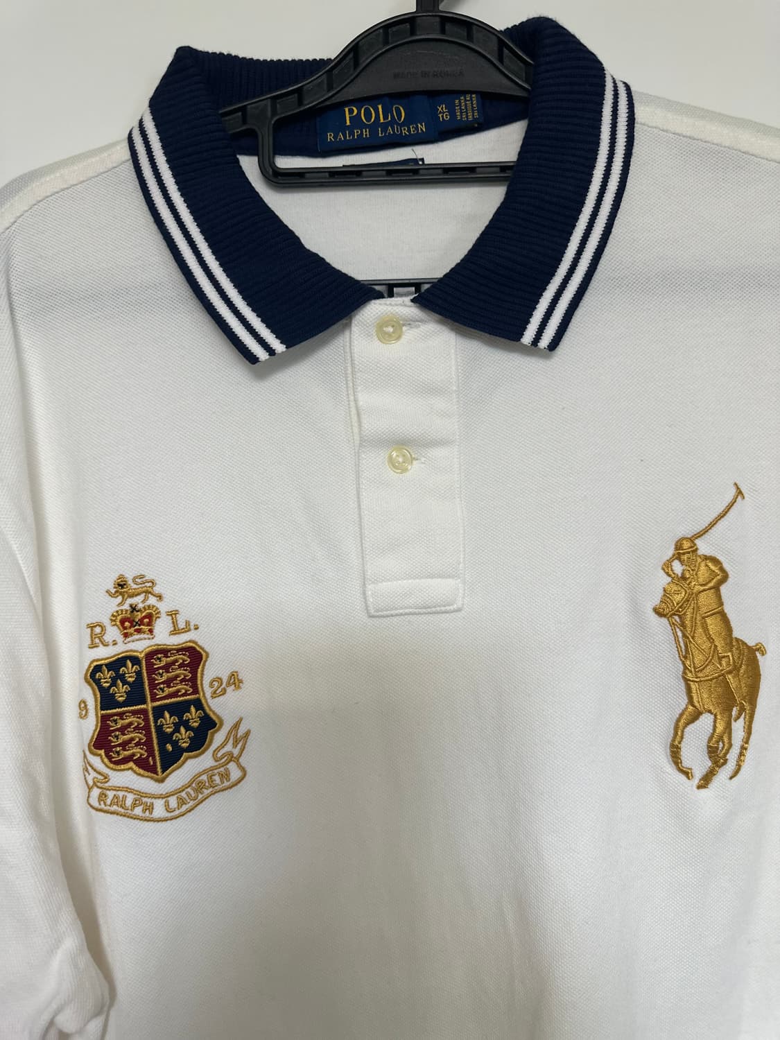 폴로 랄프로렌 화이트 빅포니 반팔 카라티 상품이미지5