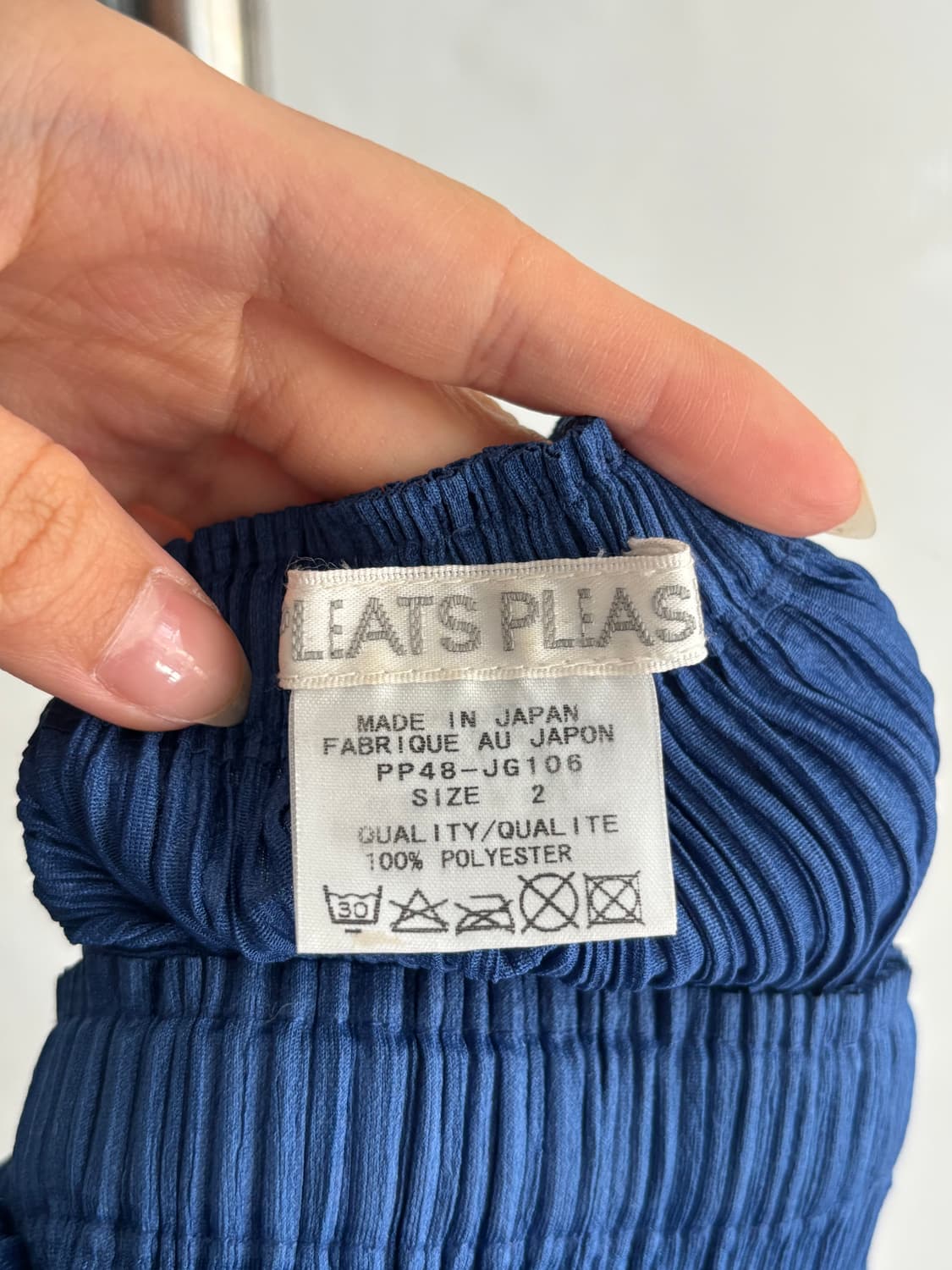 Pleats Please 플리츠플리즈 블루 플리츠 롱 스커트  상품이미지8