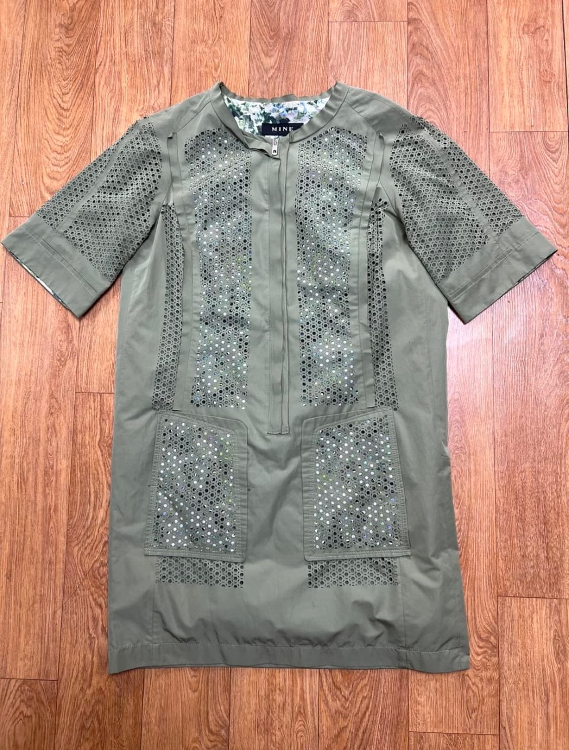 한섬 마인 카키색 원피스 상품이미지1