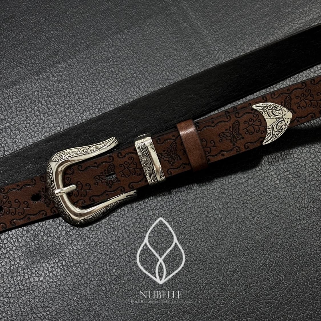 🌗 Ethnic embossed belt / 에스닉 음각 가죽 벨트 상품이미지7