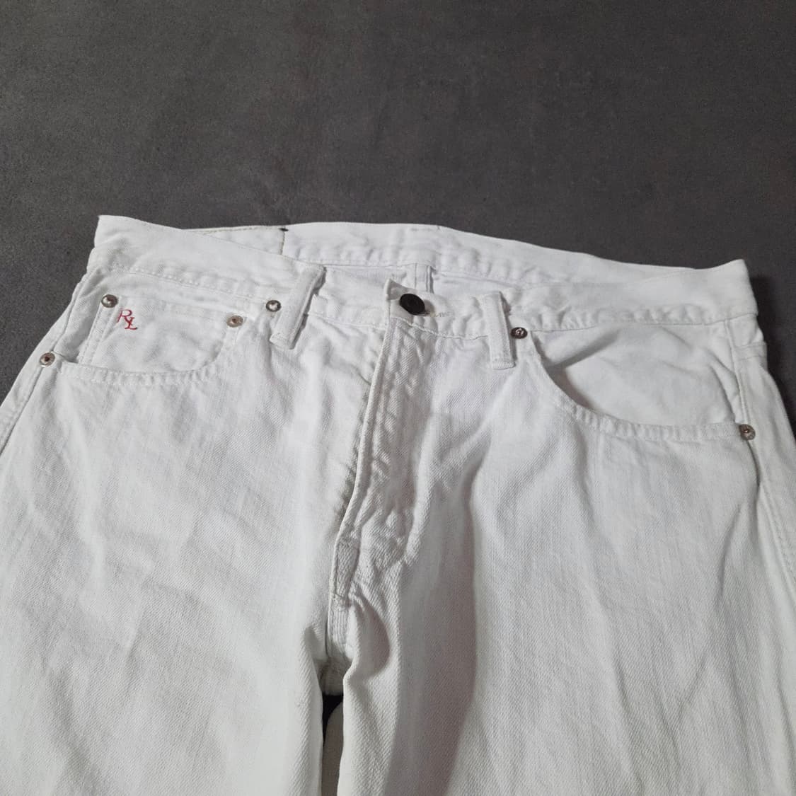 폴로 화이트 데님 팬츠 32-34인치 상품이미지4
