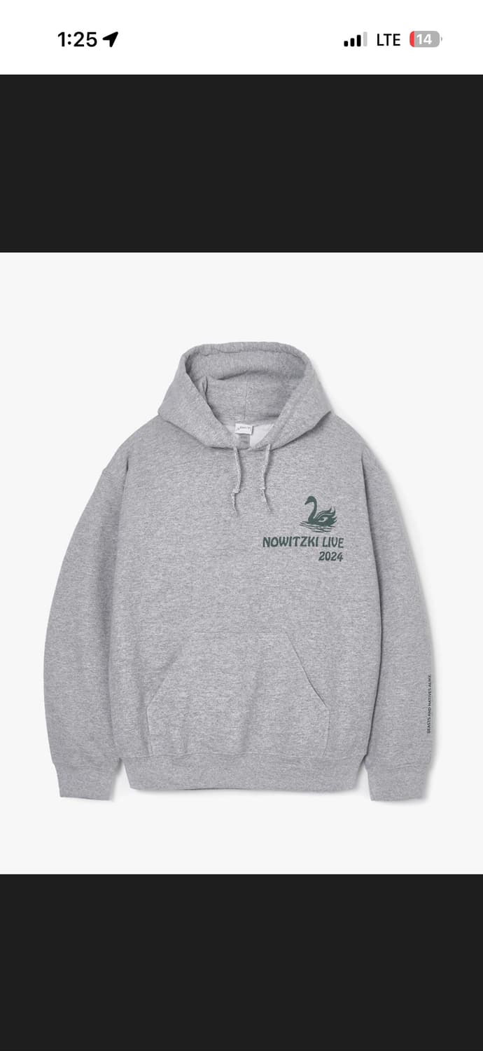 빈지노 노비츠키 라이브 후드티 상품이미지1