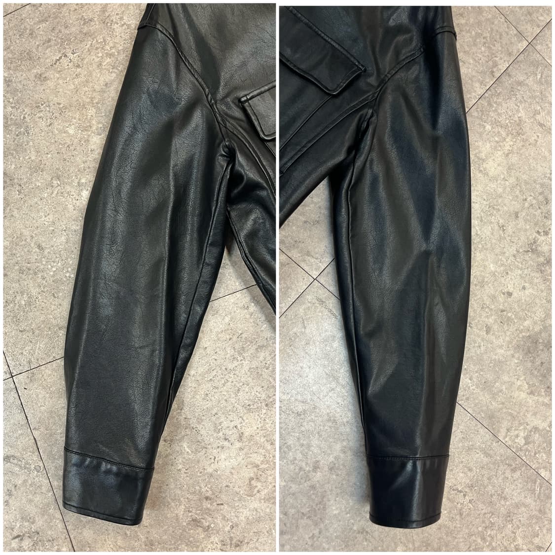 빈티지 가죽 레더 자켓 블랙 100 #csz2849 상품이미지5