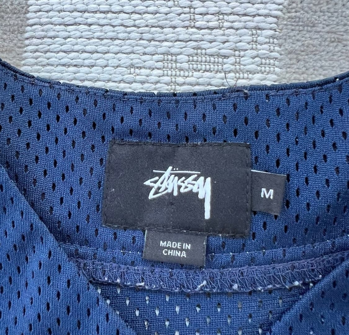 스투시 스펠 아웃 아치 로고 베이스볼 져지 네이비 M 상품이미지4