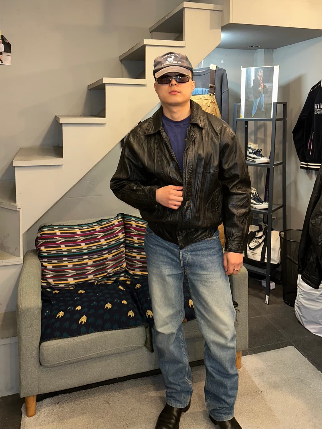 90’s Pierre Cardin lambskin leather JK 상품이미지1