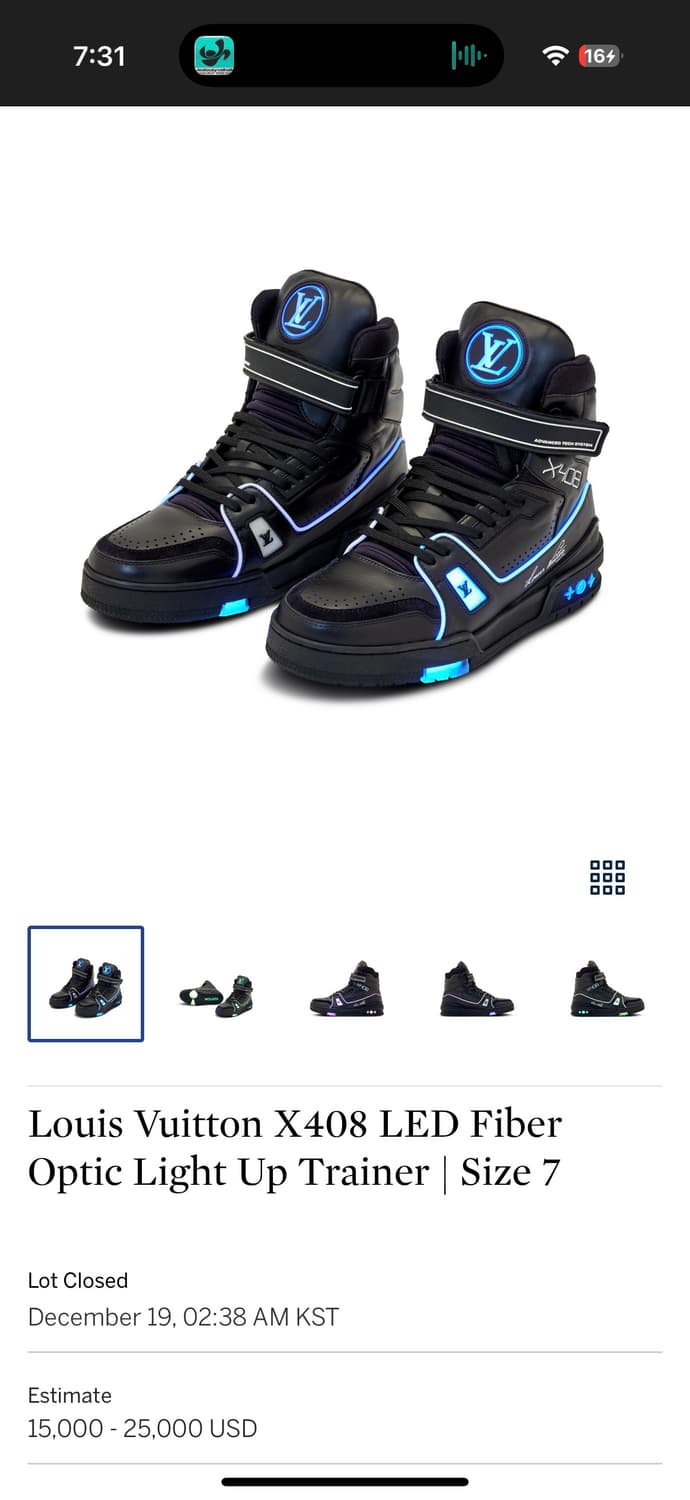 루이비통 X480 파이버 옵틱 LED 하이탑 By. 버질 아블로 상품이미지2