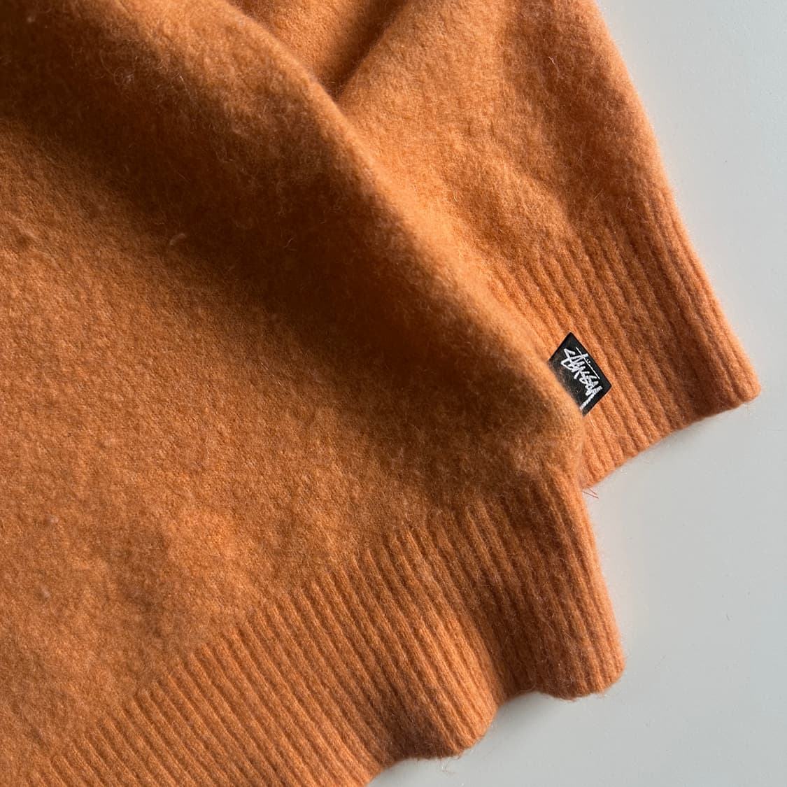 Stussy 스투시 쉐기모헤어 코랄 오렌지 사모울 가디건 상품이미지3