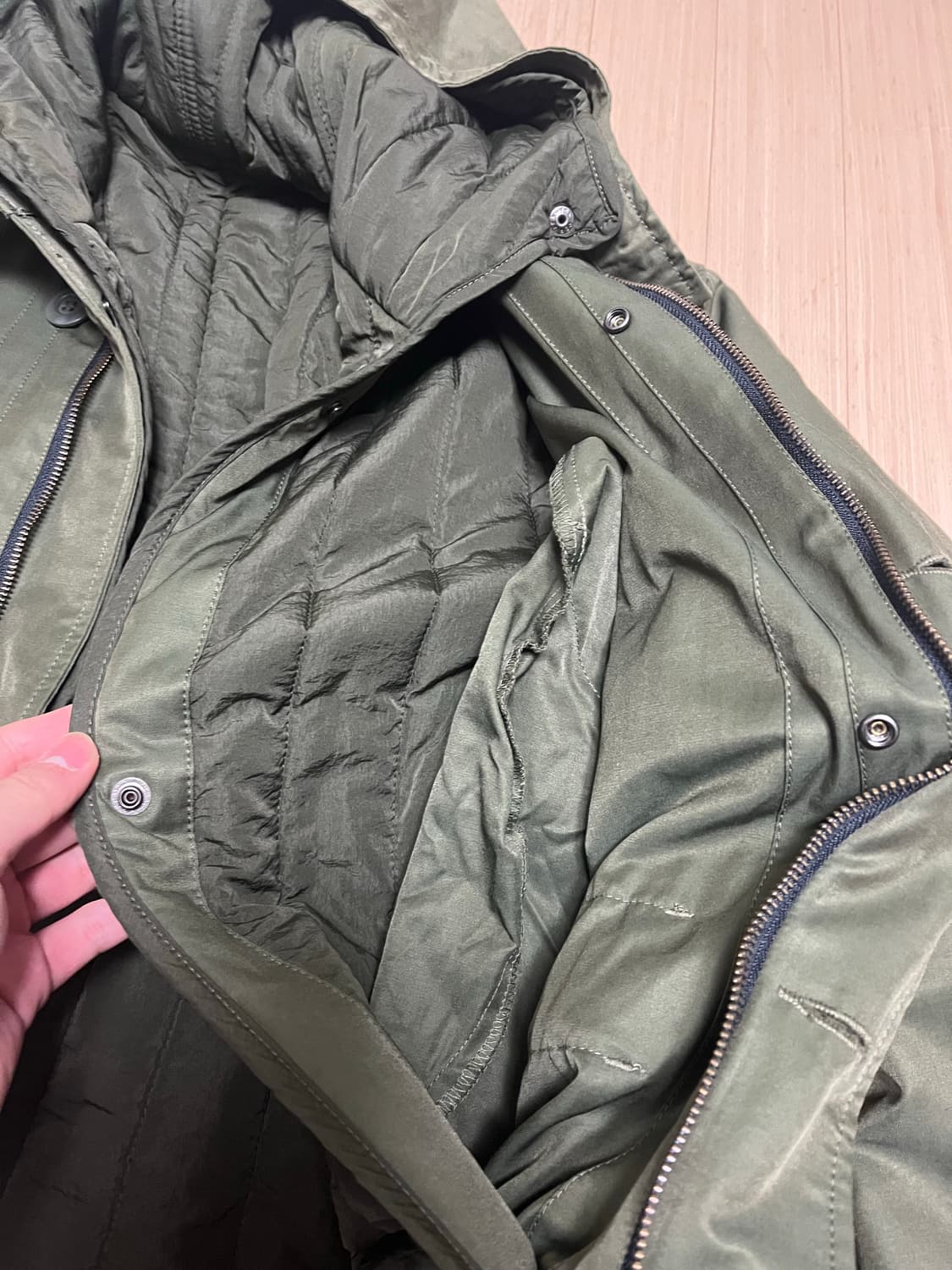 uniform bridge 후드 야상코트 상품이미지3