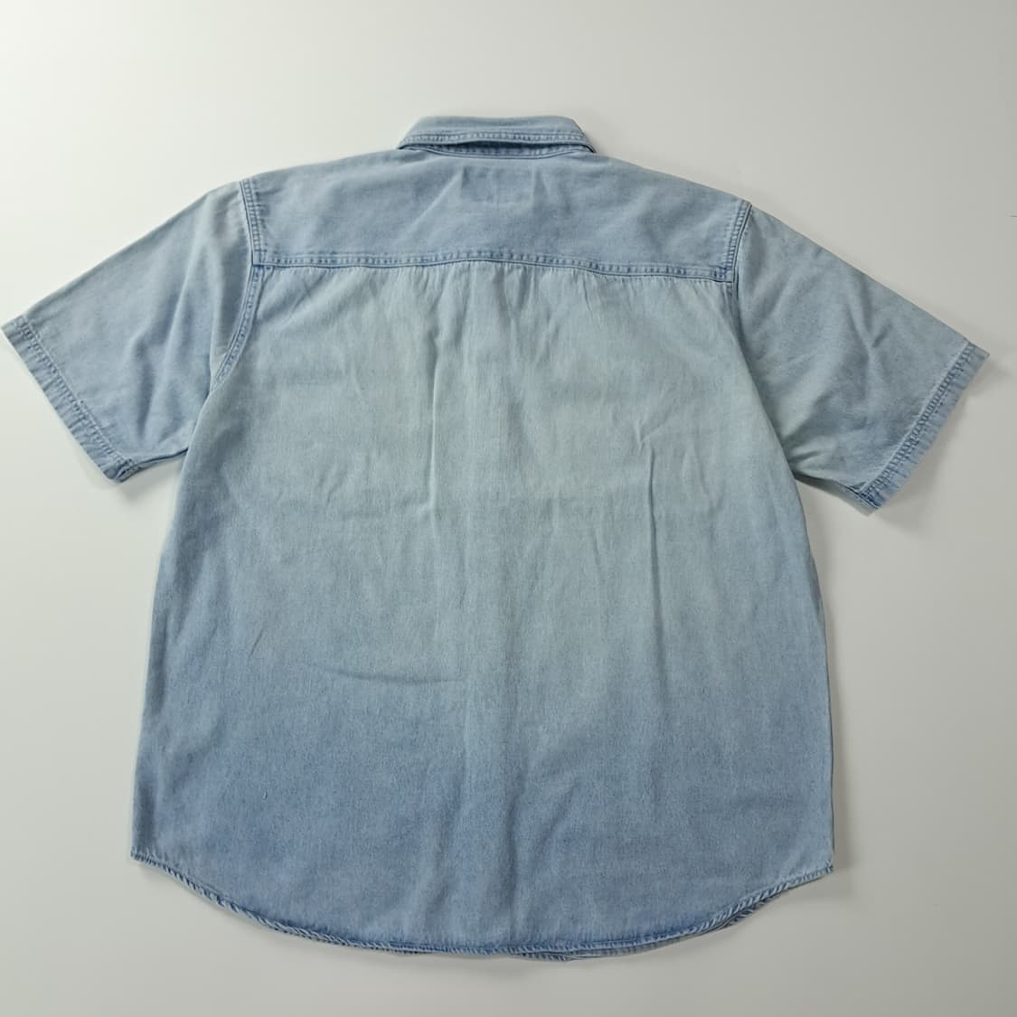 CK440 L 할리데이비슨 00s 홍콩판 연청 반팔 데님 셔츠 남방 상품이미지7