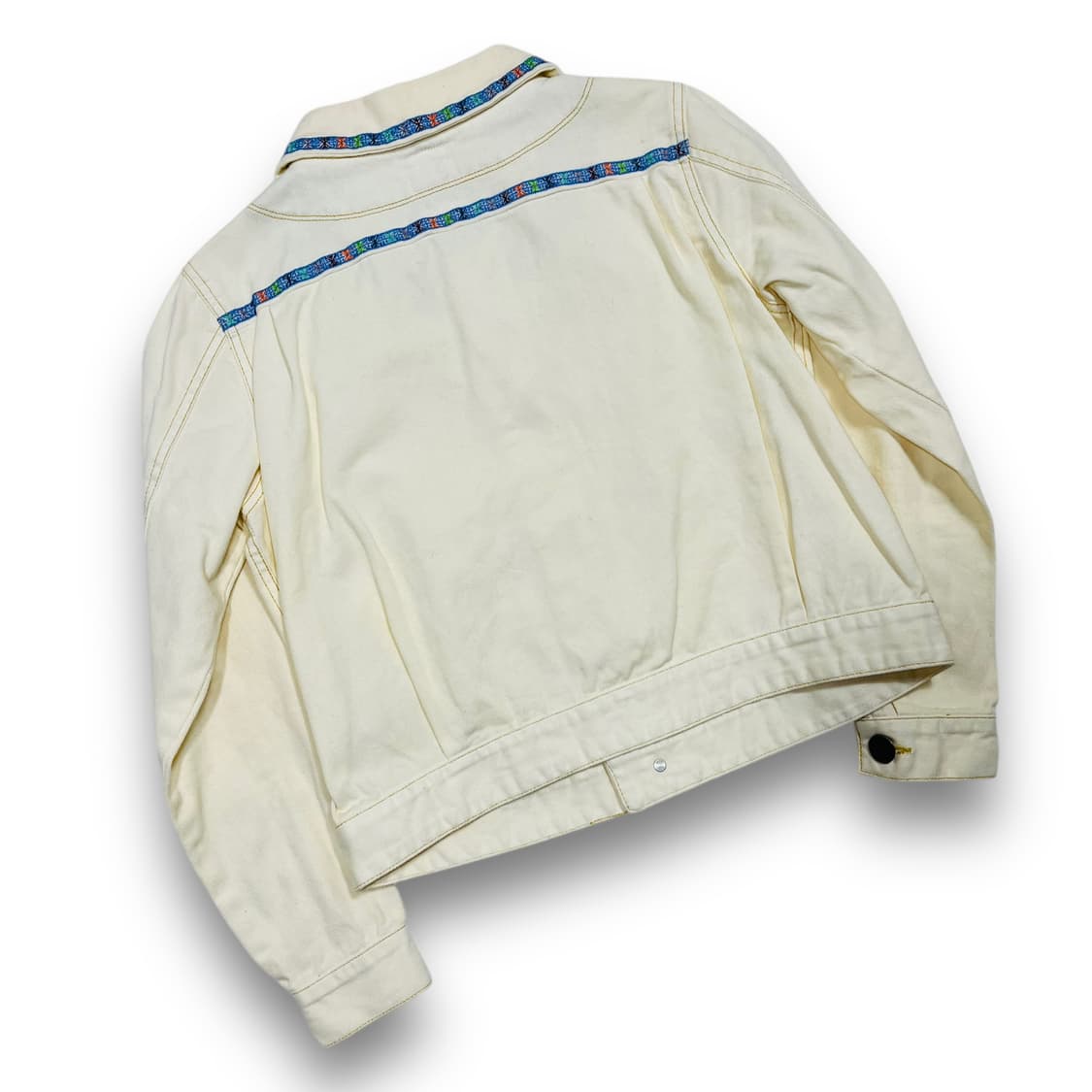 티티카카 에스닉 캔디 디테일 빈티지 데님 자켓 상품이미지4