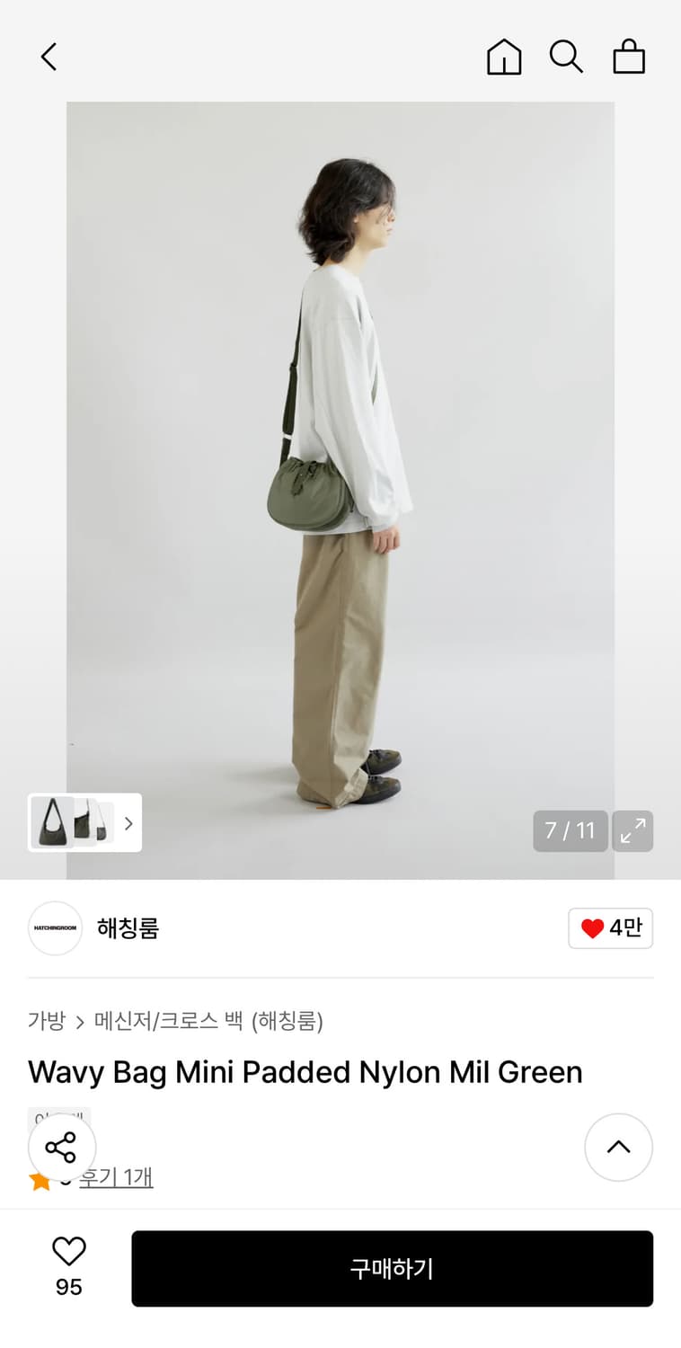 해칭룸 미니 나일론 백 판매합니다 상품이미지4