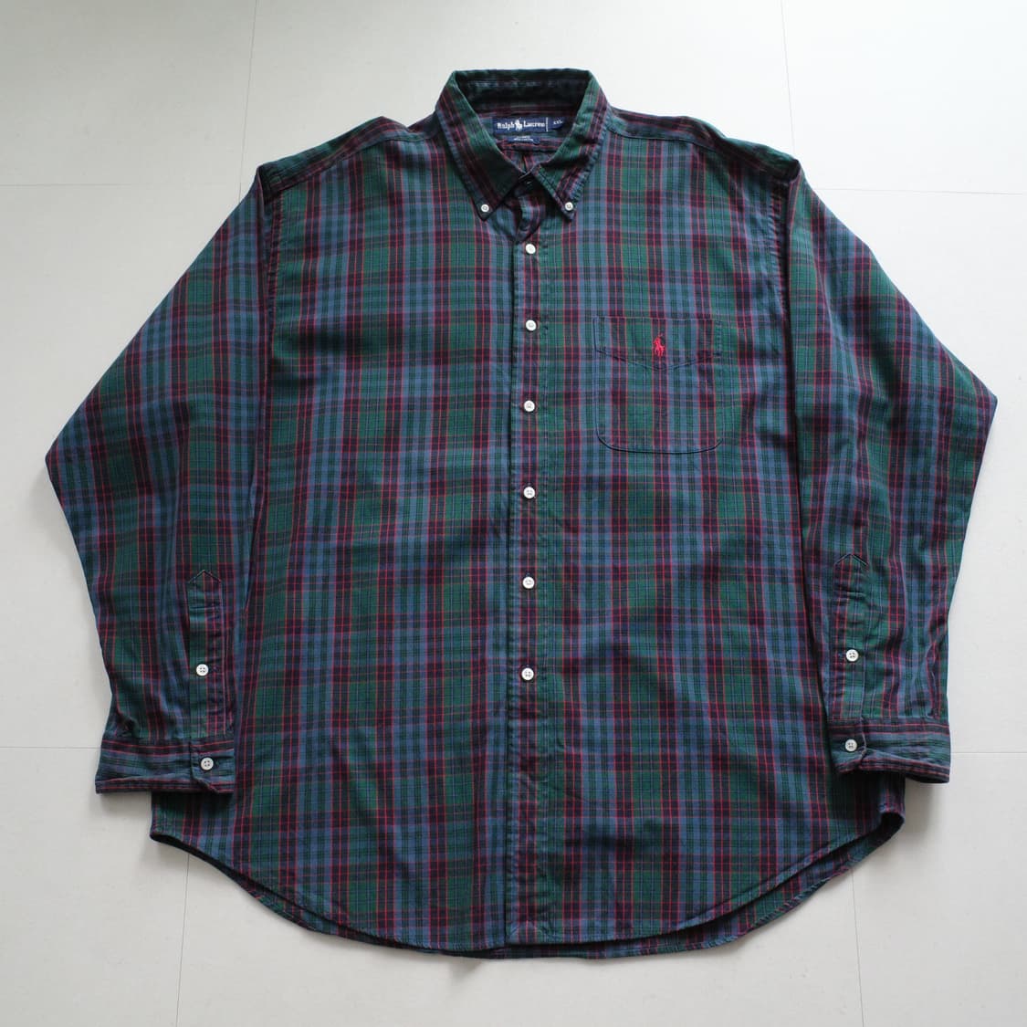 90s 폴로 랄프로렌 블레어핏 타탄 체크 빅셔츠 (XXL)  상품이미지1
