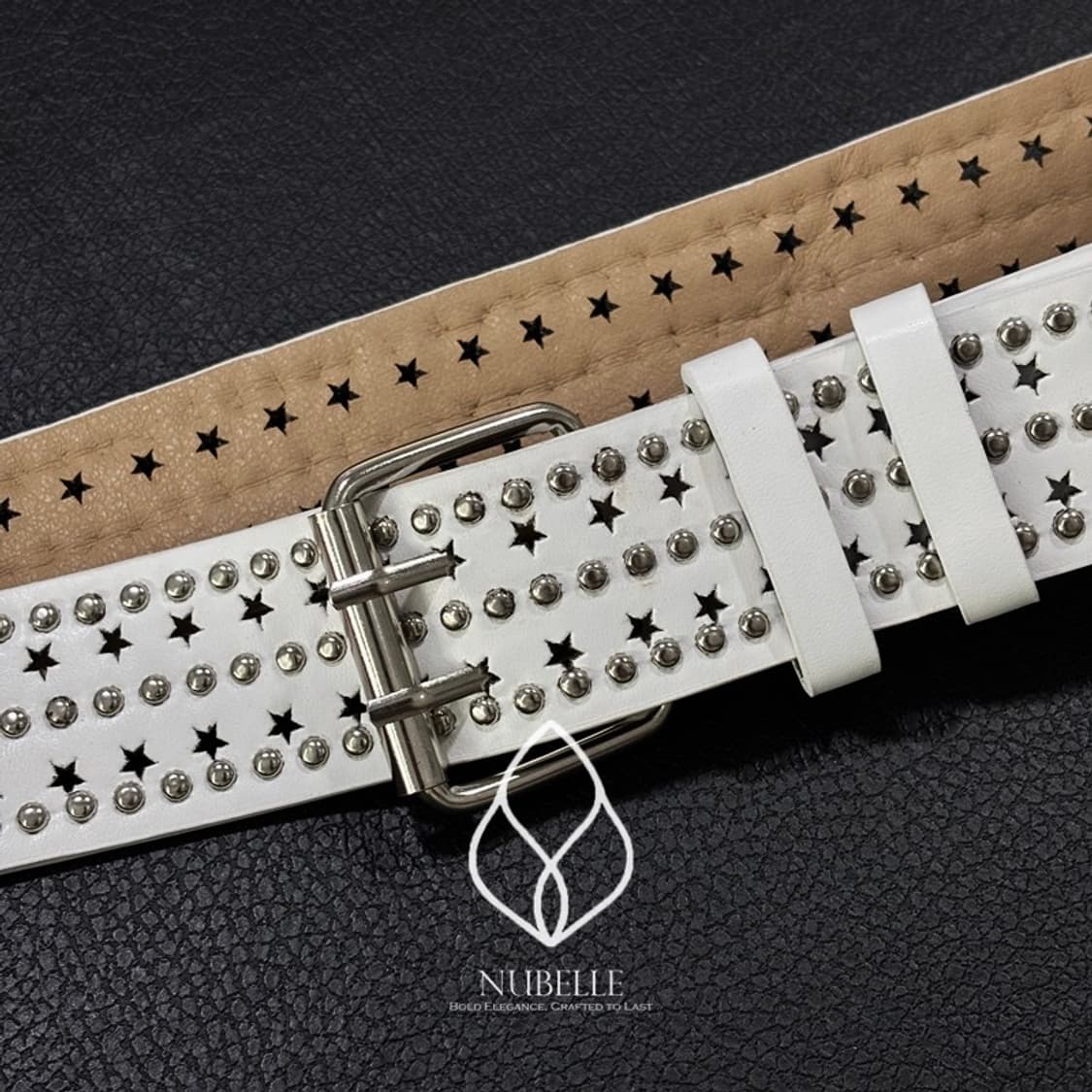🌗 Star punched stud belt / 별 펀칭 스터드 벨트 상품이미지4