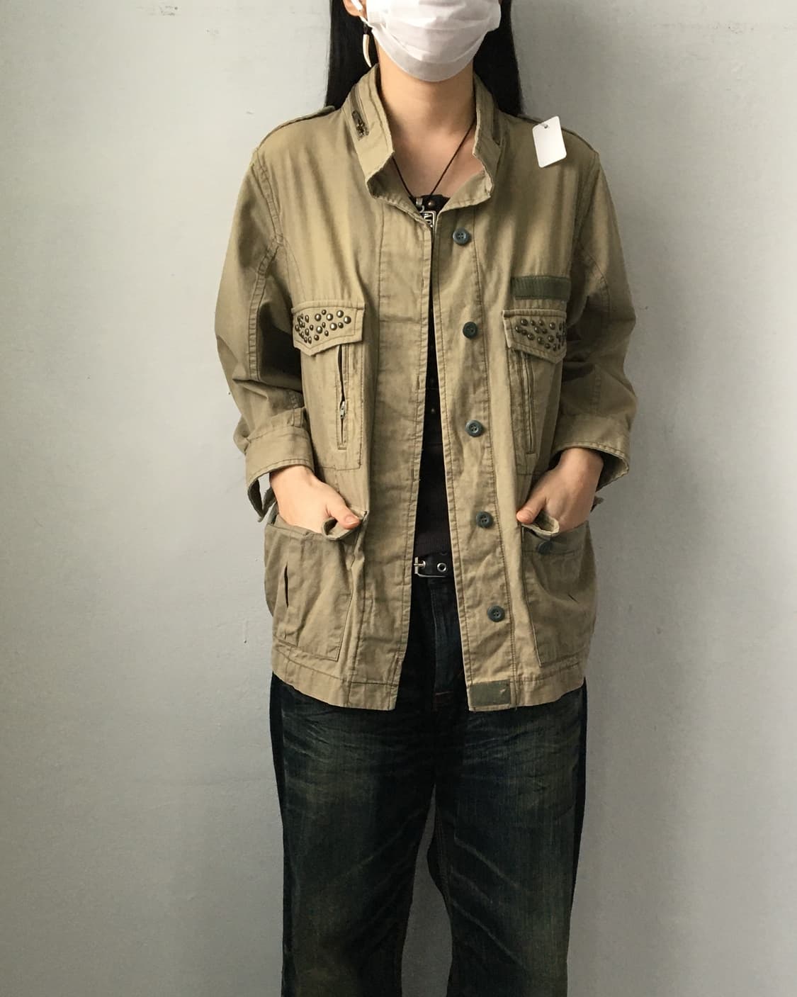 Stud point high neck jacket 상품이미지7