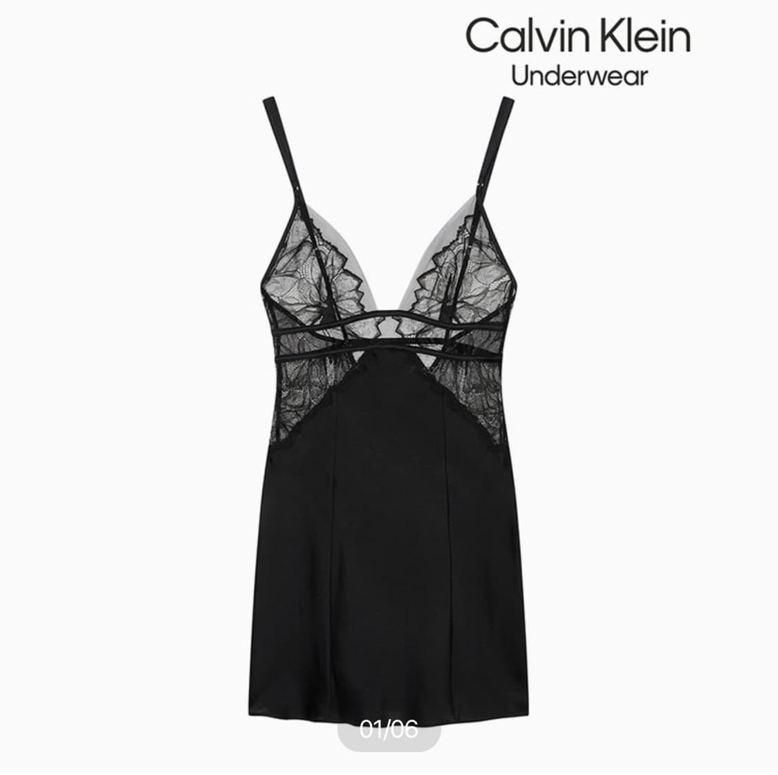 캘빈클라인 레이스 슈미즈 드레스 슬립웨어 란제리 상품이미지1