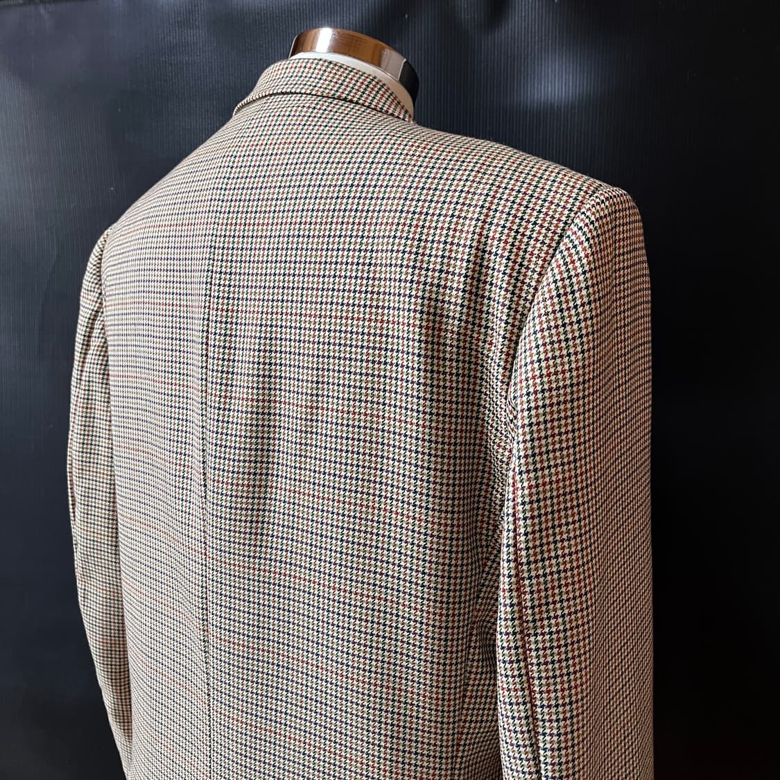 이탈리아 메이드 버진울 마이크로 하운드투스 체크 자켓 50R 상품이미지4