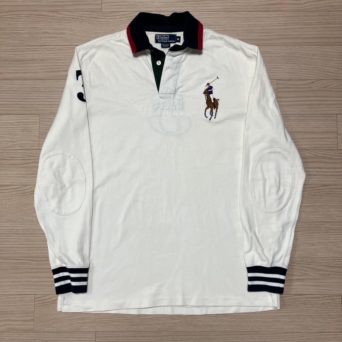 폴로 랄프로렌 빅포니 엘보우 패치 럭비 셔츠 상품이미지1